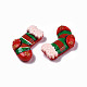 オペーク樹脂カボション  クリスマスの靴下  レッド  30x20x7mm CRES-N021-115-4