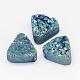 Electroplated Natural Druzy Quartz Crystal Beads G-G888-04-2