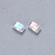 Cuentas de semillas de vidrio transparente de 2 orificio X-SEED-S031-M-250-2