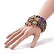 5pcs 5 bracelets extensibles de pierres précieuses mélangées naturelles et synthétiques de style BJEW-JB08747-3