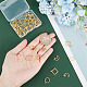CHGCRAFT 48Pcs 4 Styles Golden Geometric Hollow Frame Charms Teardrop Round Square Moon Alloy Open Back Bezel Pendants for DIY UV Resin Pressed Flower Jewelry FIND-CA0005-98-3