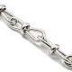 304 Stainless Steel Bowknot Link Chain Bracelet BJEW-C042-06P-2