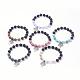 Bracelets de charme de perles de pierre de lave naturelle BJEW-JB03369-1