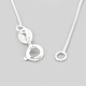 925 collier pendentif cage en argent sterling NJEW-S415-15-6