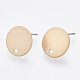 Accessoires de accessoires de puces d'oreilles en fer à surface lisse IFIN-T012-94A-RS-1