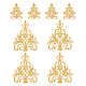 Nbeads 8 pièces 2 styles motif floral polyester broderie informatisée fer sur/coudre sur les patchs PATC-NB0001-17-1