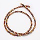 Natural Red Picture Jasper Round Beads Strands  G-N0166-19-3mm-3