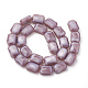 Chapelets de perles en verre opaque de couleur unie X-GLAA-N032-04H-2