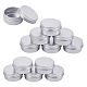 BENECREAT 24 Pcs 10ml Aluminum Tin Jars CON-BC0004-82-1