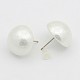 Dôme acrylique mat perle boucles d'oreille EJEW-N0019-02-21mm-3