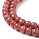 Brins de perles de jaspe en argent naturel G-P451-02C-4