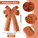 CHGCRAFT 2Pcs Thanksgiving Fall Wreath Bow Orange Buffalo Plaid Gift Bow Tree Topper Bow for Thanksgiving Home Indoor Outdoor Decoration Wreath Ornament Supplies DIY-CA0004-32-2