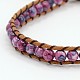 Fashionable Gemstone Cord Beaded Bracelets BJEW-N211-05-2
