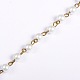 Handmade Round Glass Pearl Beads Chains for Necklaces Bracelets Making X-AJEW-JB00035-01-1