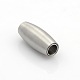 304 Magnetverschluss aus Edelstahl mit mattierter Oberfläche und Klebeenden STAS-O042-A-12-3