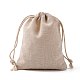 コットンラッピングポーチ巾着袋  小麦  14x11cm X-ABAG-R011-12x15-3