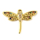 Ion Plating(IP) Real 18K Gold Plated 304 Stainless Steel Rhinestone Pendants STAS-P341-06G-02-1