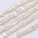 Fili di perle di perle d'acqua dolce coltivate naturali PEAR-P002-44-1