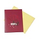 Rectangle 3d érable rouge pop up papier carte de voeux AJEW-A008-05-2