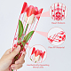 SUPERFINDINGS 200Pcs 2 Colors Single Rose Packaging Bags Flower Bouquets Wrapping Bags Triangles Waterproof Single Floral Sleeve No Handle for Mother's Day Valentine's Day Wedding Party ABAG-FH0001-04-4