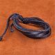 Unisex pulseras de cordón de cuero de varias vueltas BJEW-BB15557-9