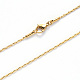 Vakuumbeschichtung 304 Coreana-Halskette aus Edelstahl NJEW-S420-005B-G-1