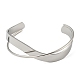 304 bracelet manchette uni en acier inoxydable BJEW-B076-02P-2