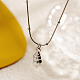 Collier pendentif en forme de coquille en acier inoxydable pour femmes WM5854-2-1