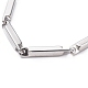 Unisex 201 Stainless Steel Bar Link Chain Bracelets BJEW-L637-42B-P-2