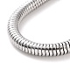 304 pulsera de cadenas de serpiente redondas de acero inoxidable para hombres y mujeres BJEW-P274-01D-2