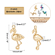 CHGCRAFT 24Pcs 3Colors Flamingo Charms Ostrich Pendants 304 Stainless Steel Pendants for Jewelry Making and DIY Craft Accessories STAS-CA0001-63-2