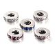 Antique Silver Plated Thai Sterling Silver Micro Pave Cubic Zirconia Bead Spacers CPDL-E037-25-1