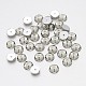 Back Plated Faceted Half Round Taiwan Acrylic Rhinestone Beads ACRT-M08-4-01-1