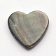 Black Lip Shell Heart Cabochons SSHEL-E551-25A-2