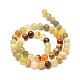 Jade Xiuyan naturales hebras de perlas redondo X-G-P075-39-8mm-2