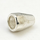 チベットスタイルの合金ビーズコーン  カドミウムフリー＆鉛フリー  銀  11x8mm  穴：2.5mm K0PEP021-3