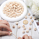GORGECRAFT 150Pcs 3 Styles Smile Wooden Beads 12mm Smile Face Wood Spacer Beads Natural Round Ball Doll Head Beads with 2.9mm Hole Wooden Loose Beads for DIY Craft Bracelet Necklace Jewelry Making WOOD-GF0001-98-3