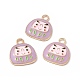 Pendentifs d'émail en alliage&nbsp;ENAM-H039-04G-E-3