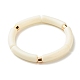 Curved Tube Acrylic Beads Stretch Bracelet for Girl Women BJEW-JB06945-01-1