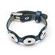 Leather Cord Snap Bracelet Making BJEW-Q659-04-3