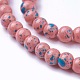 Opaque Baking Painted Glass Beads Strands GLAA-L024-A-21-2