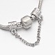 Kronenlegierung Rhinestone-Emaille Europäischen Perlen Armbänder BJEW-I182-02A-4