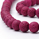 Synthetic Lava Rock Beads Strands G-S247-6mm-M-1-4