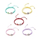 Bracelets de perles tressés en fil de nylon réglable BJEW-JB08741-02-1