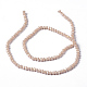1 Strand Electroplate Opaque Solid Color Crystal Glass Rondelle Beads Strands X-EGLA-F048A-03AB-4