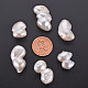 Perlas de perlas naturales keshi PEAR-N020-O02-4