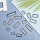 Chgcraft 24 pièces 6 boucles de réglage rectangulaires en alliage de zinc FIND-CA0008-58-4