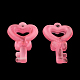 Key Translucent Imitation Gemstone Acrylic Pendants OACR-R017-01E-1