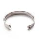 304 Stainless Steel Cuff Bangles BJEW-G478-P-2