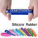 Gorgecraft 40 pièces 10 couleurs mot étoile étudiant cordon en silicone bracelets ensemble bracelet BJEW-GF0001-13-6